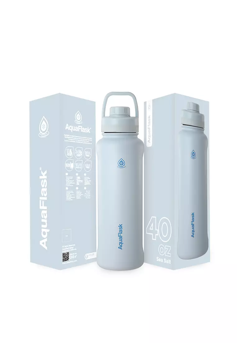 40oz Sea Salt New Sports Lid Bottle Wide Mouth Vacuum Insulated Stainless Steel Drinking Water Bottle
