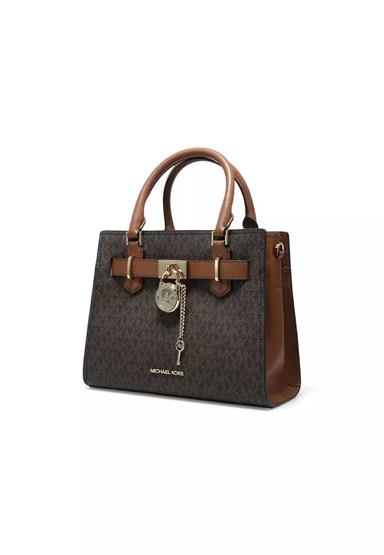 Michael Kors Hamilton Small Logo Satchel In Brown 35F1GHMS1B 2025