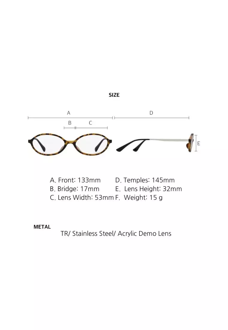 Jual RECLOW X.2025 Glasses Oval Hopi/C3 Original 2026 | ZALORA Indonesia
