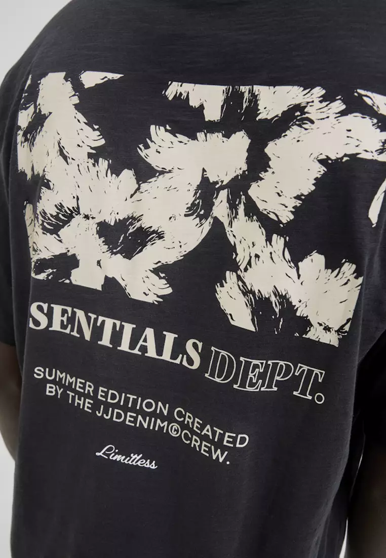 Jeff Monochrome Short Sleeves Crew Neck Tee