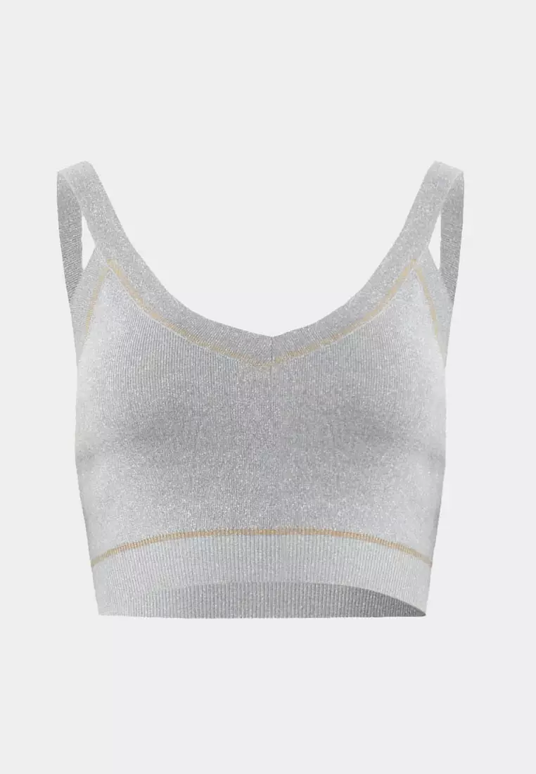 Shay Lurex Knit Bra Top