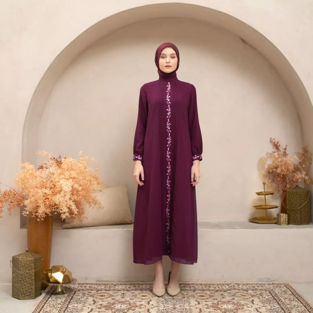 EPC Gamis Keira - Burgundy - Embroidery Collection