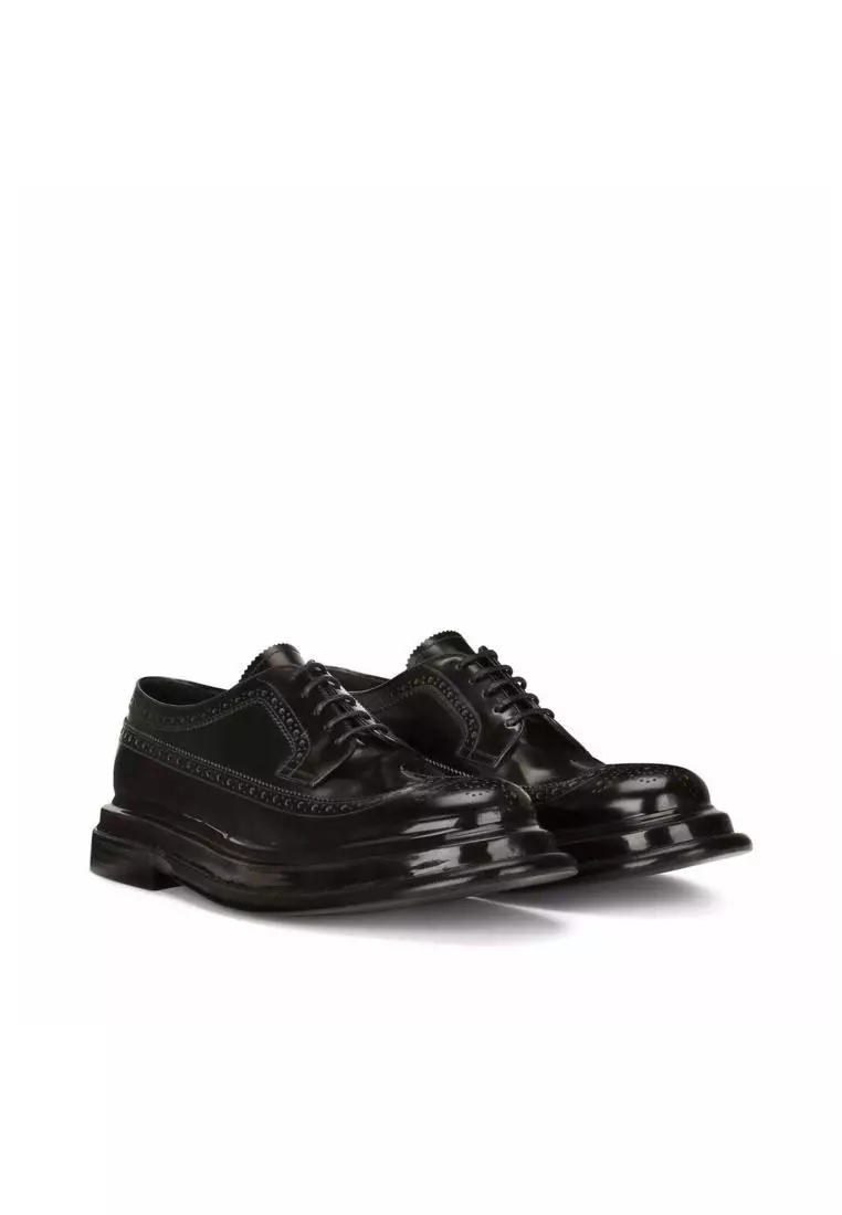 Dolce & Gabbana Black Leather Oxfords And Derbies