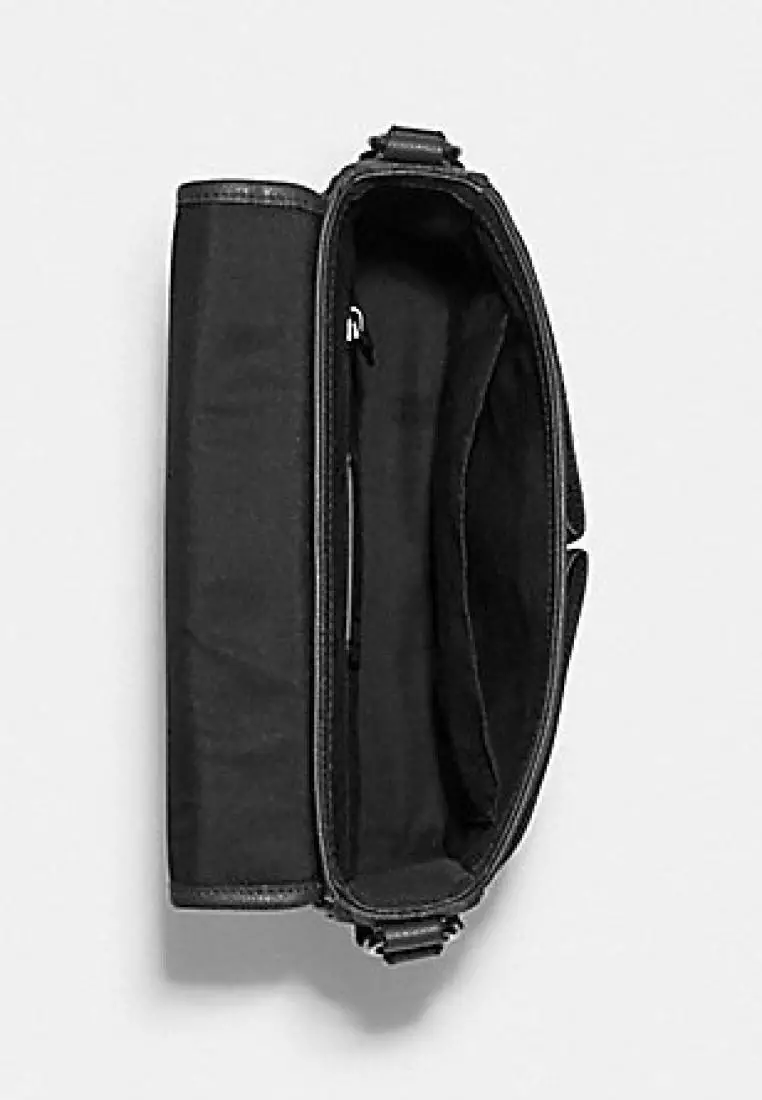 Coach Thompson Small Map Bag In Signature Jacquard With Stripe Black Elm Multi