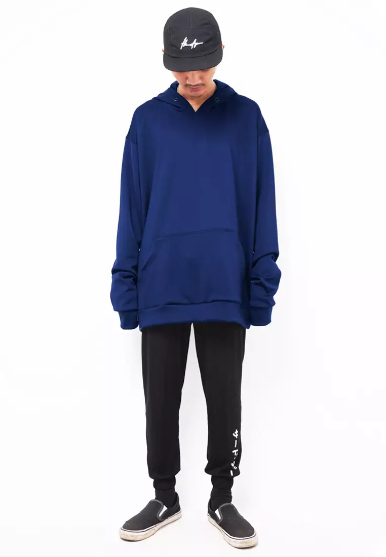 MOA35 Hoodie Ultra Oversize Pria Thdy Back Navy
