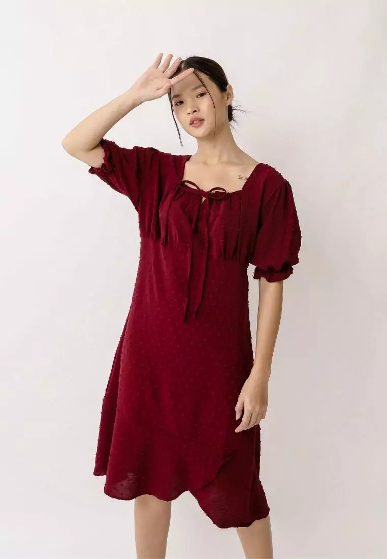 Clarissa Dress Maroon