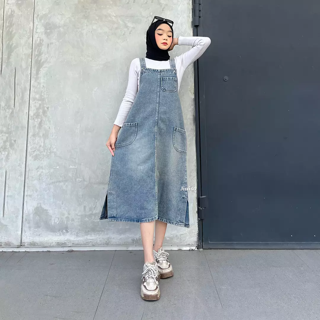 Jumpsuit 001 Overall Jeans Rok Panjang