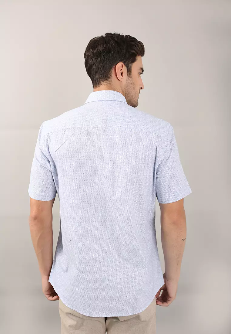 Johnwin - Regular Fit - Kemeja Formal Pria - Biru - FSH.650.K252.887.C S/S