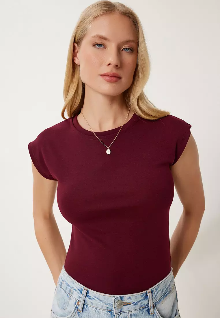 Sleeveless Stretchy Knitted T-Shirt