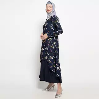 Becca Maxi Dress In Navy Print