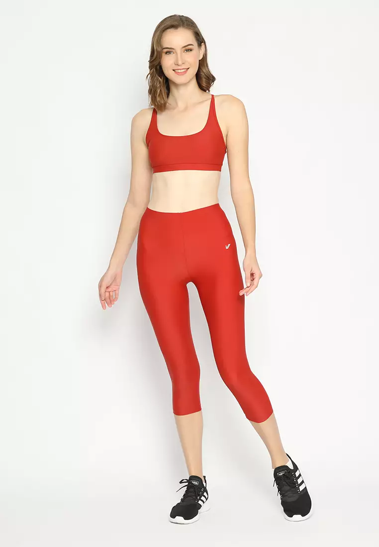Legging Basic Capris - Legging 7/8 Wanita - Brick