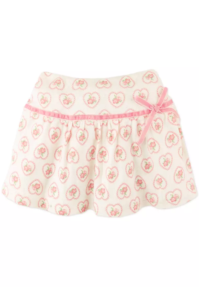 Rosie Printed Pointelle Skort Set with Bows