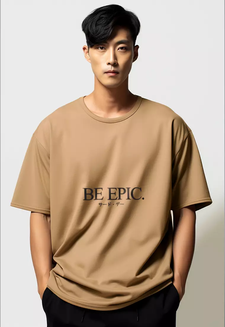 MTV45 Kaos Oversize Kece ScubaLux "be epic" khaki