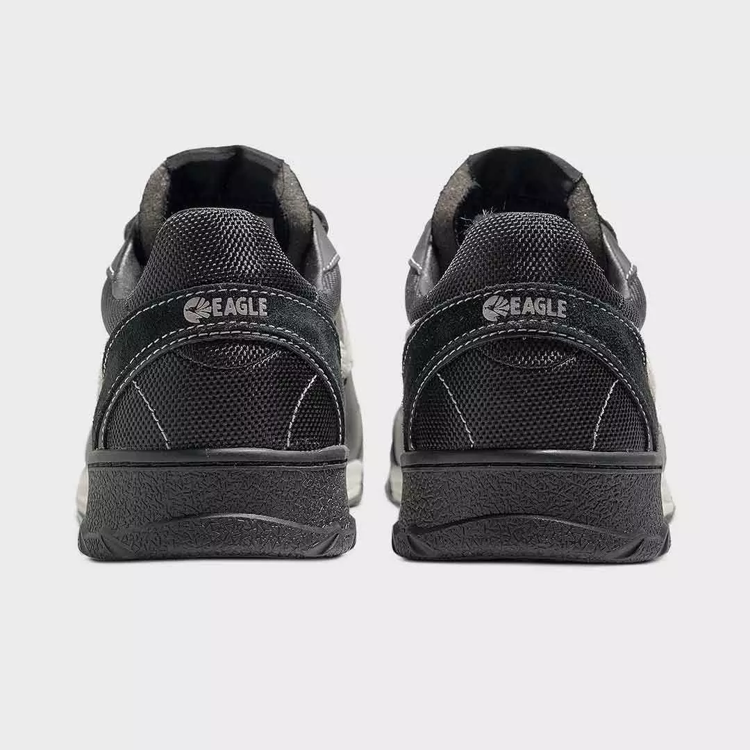 Eagle Sepatu Sneakers Lifestyle Neo England X BBQ Ride - HITAM/ABU-ABU MUDA