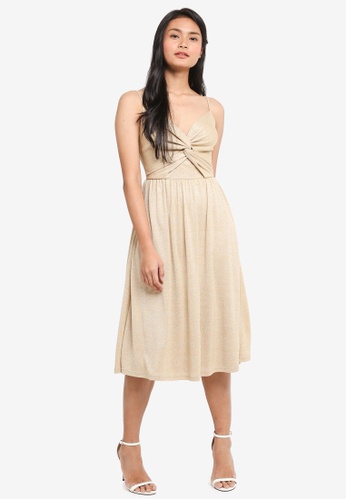 Buy Dressing Paula Twist Front Shimmer Dress Online