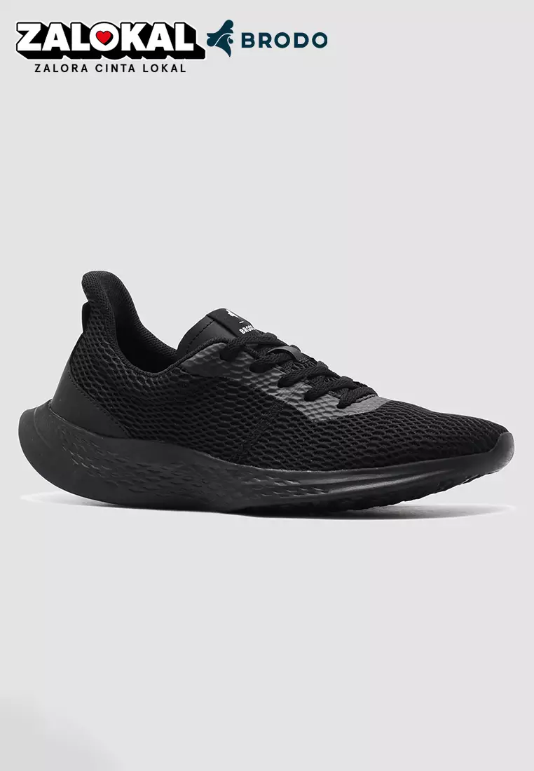 Jual Brodo BRODO Sneakers Active Sprint Full Black Original 2024