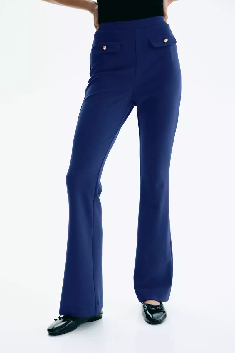Flared Ponte di Roma trousers