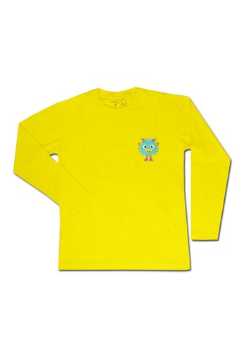 Pop Kidswear yellow Pop Kidswear Monster Squad Yellow Adult (Long Sleeves) Tee - kaos monster series 3BB99AA9DE4A5DGS_1
