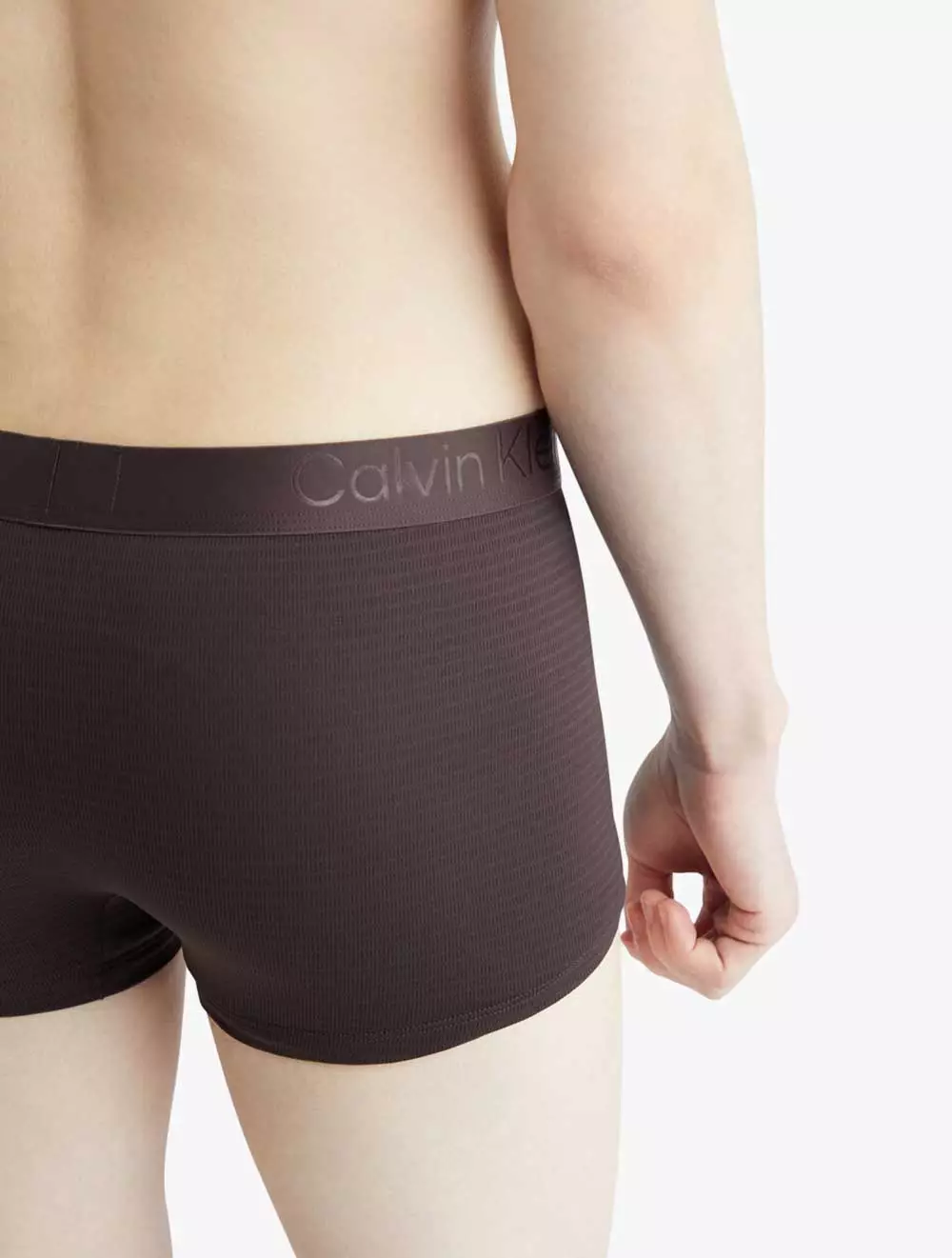CALVIN KLEIN UNDERWEAR - CK JACQUARD MESH TRUNK - Brown - brown