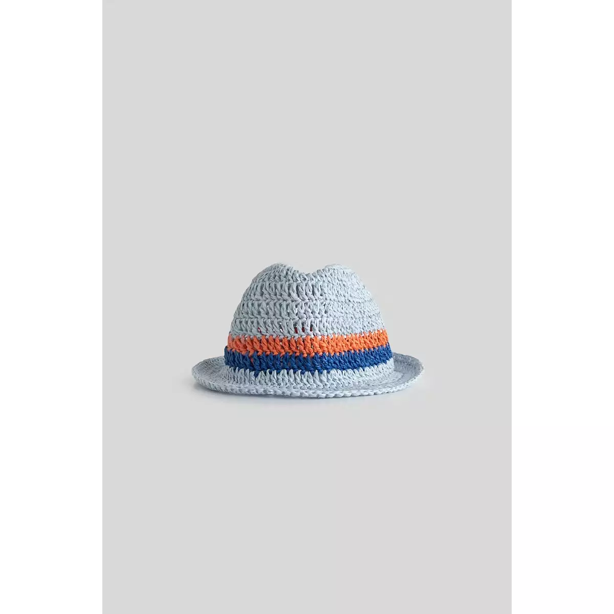 Mothercare Striped Straw Hat - Topi Anak Laki-laki (Abu-abu)