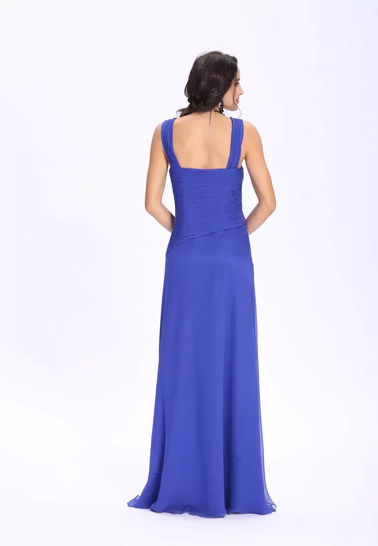 優雅風格真絲雪紡晚禮服