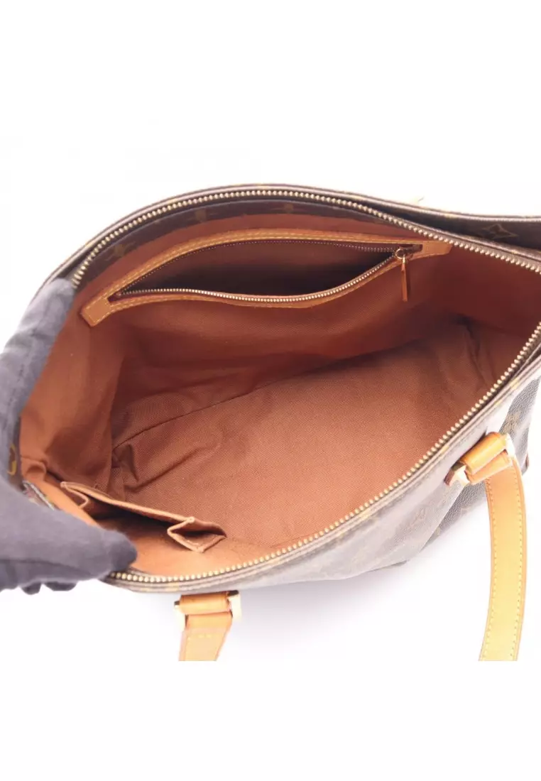 Pre-Loved Louis Vuitton Cabas Piano monogram Shoulder bag PVC leather Brown