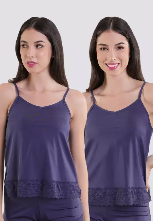 Stylish Glamour 2-in-1 Pack Camisole Innerwear Tops Underwear For Women