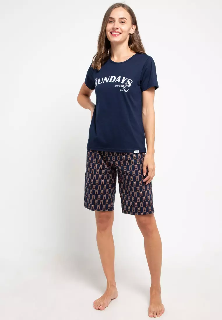 Jual Puppy Pyjama Pijama Short Sleeve Short Pants Sleepwear