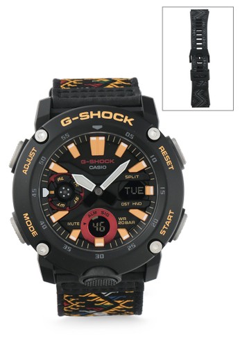 Jual G Shock Casio G Shock Jam Tangan Pria Black Orange Resin Ga 2000bt 1adr Original Zalora Indonesia