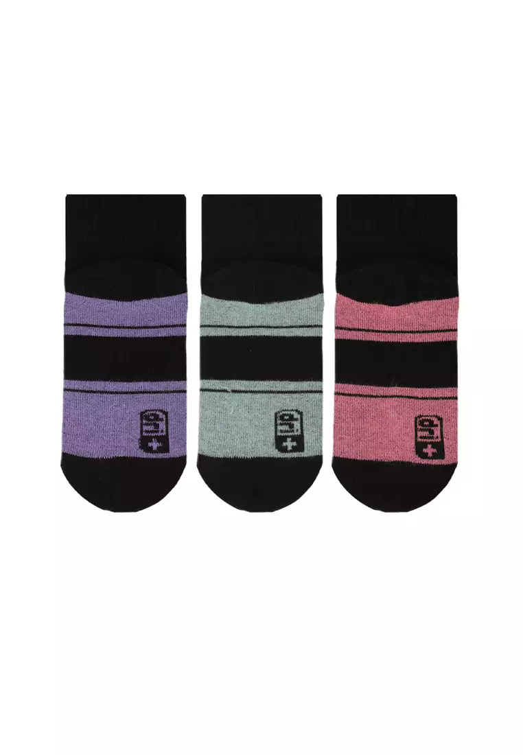 Ladies' Thick Sports Ankle Socks 3 pairs in 1 pack DLSKG19