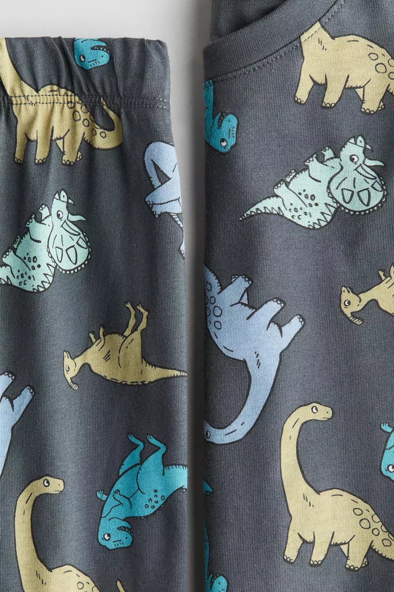 Patterned jersey pyjamas