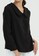 Cloth Inc black Ruffled Collar Shirt in Black CF6ECAAAFEA85CGS_3