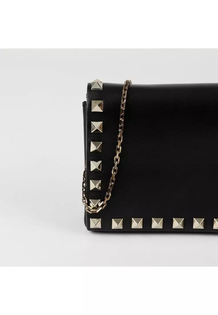 二手鉚釘WOC鏈條手拿包/斜背包