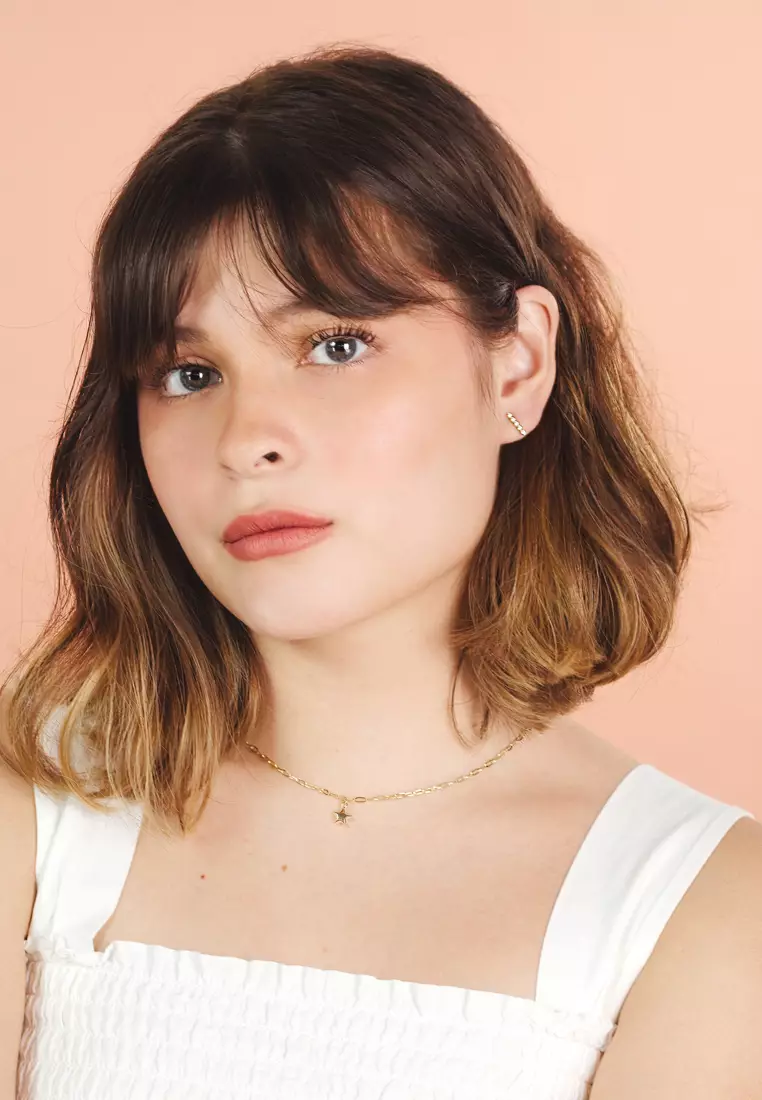 Star Clip Necklace 14k Gold