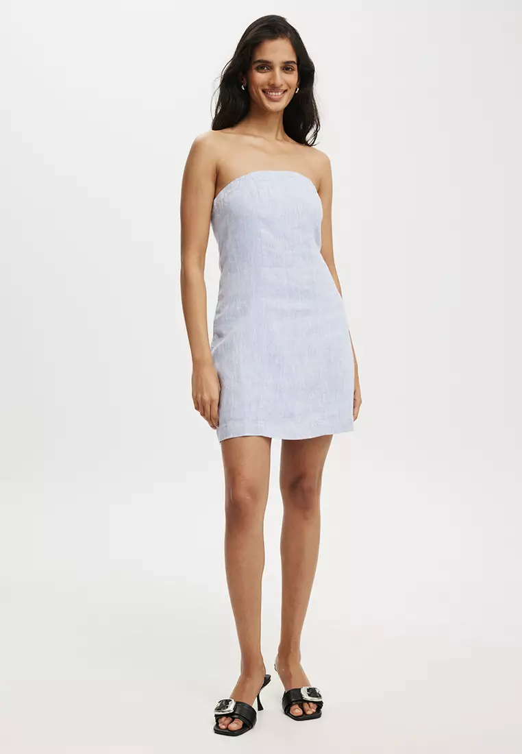 Elle Linen Tube Mini Dress