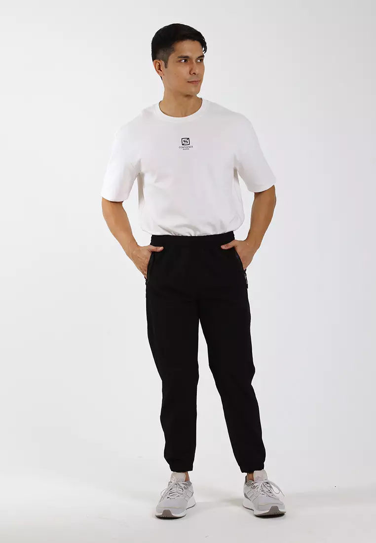 Forest Stretchable Slim Fit Tracksuit Men Track Pants Unisex Track Bottom  - 10787-01Black