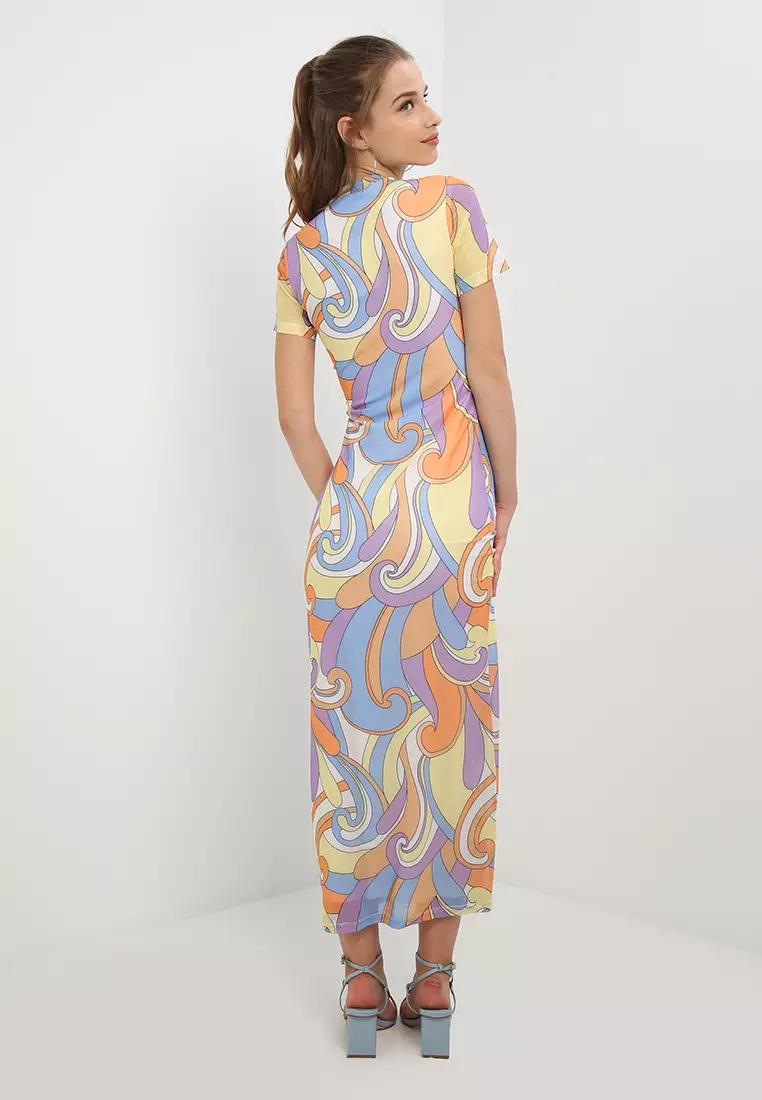 Into the City Mesh Maxi Dress