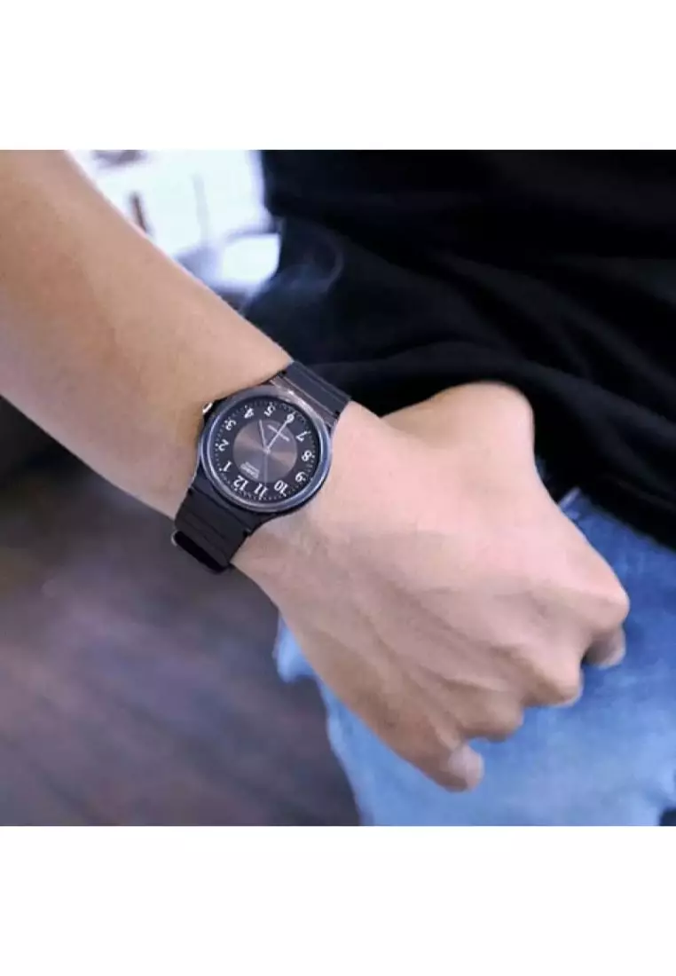 Men's Analog Watch MQ-24-1B3 Black Resin Band Watch for Mens