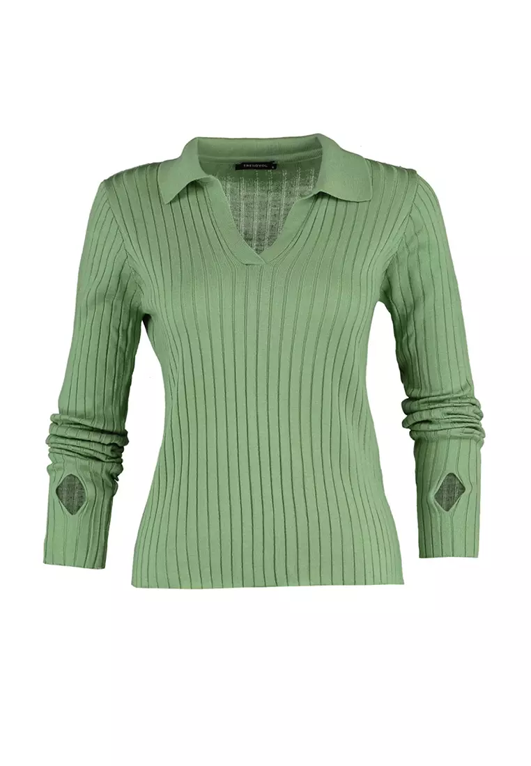 Polo Collar Knitwear Sweater