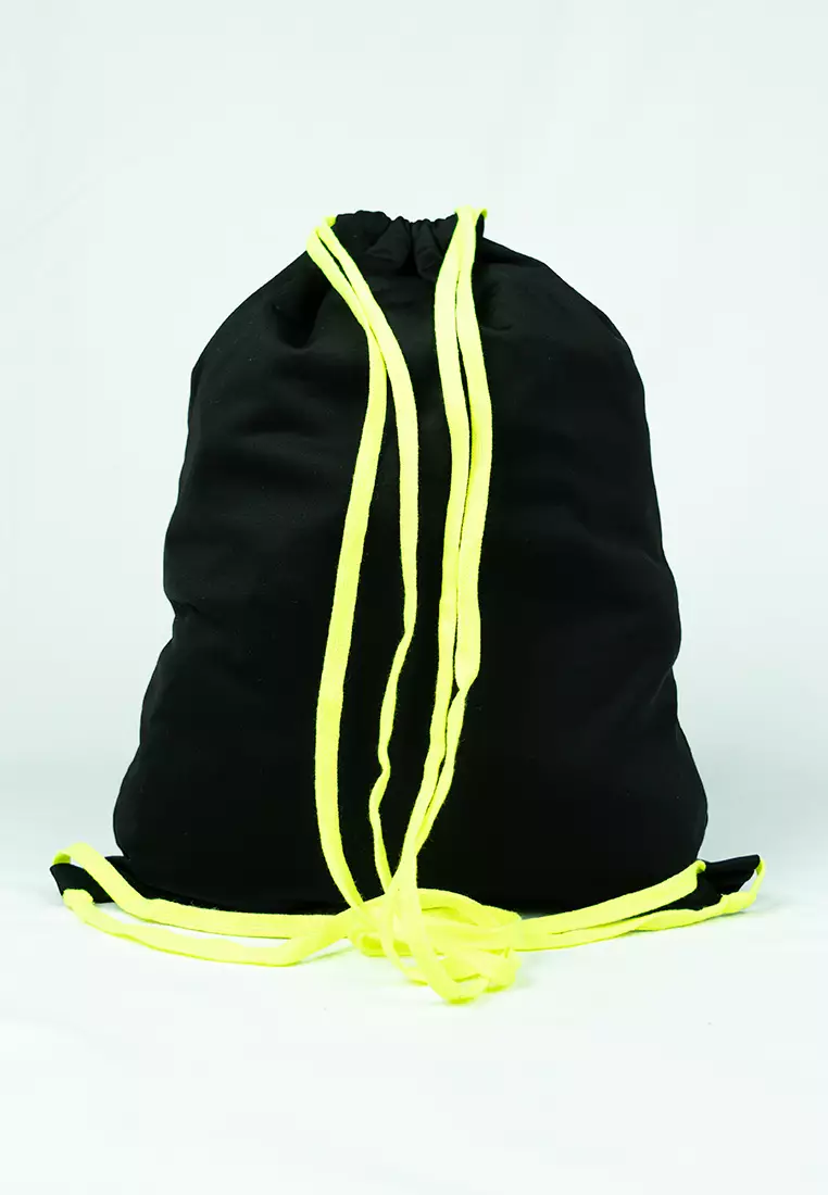 Buy AMNIG Drawstring Bag (Black/Safety Yellow) 2026 Online | ZALORA