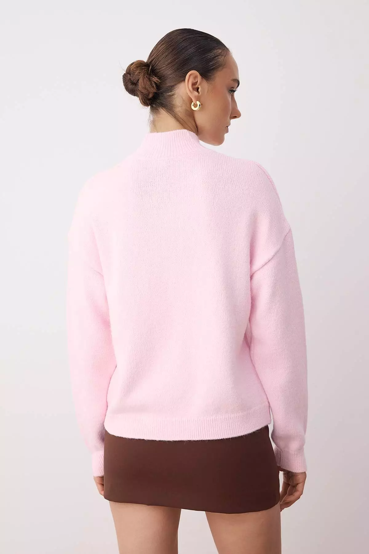 Wardrobe Essentials Pink Soft-Textured Knit Sweater | Twoaw26Kz00074