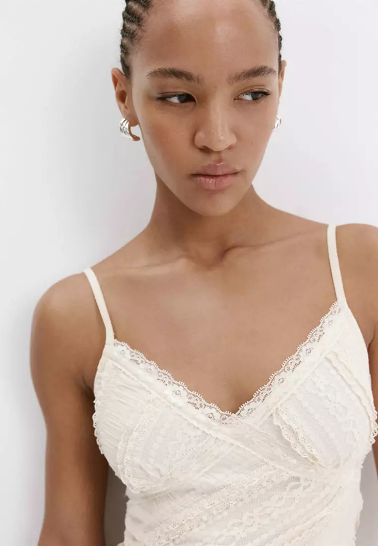 V-Neck Lace Top