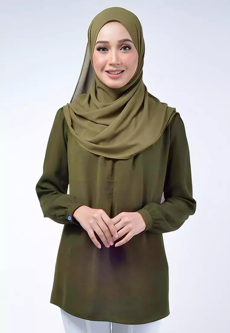 Lydia Blouse in Olive Green