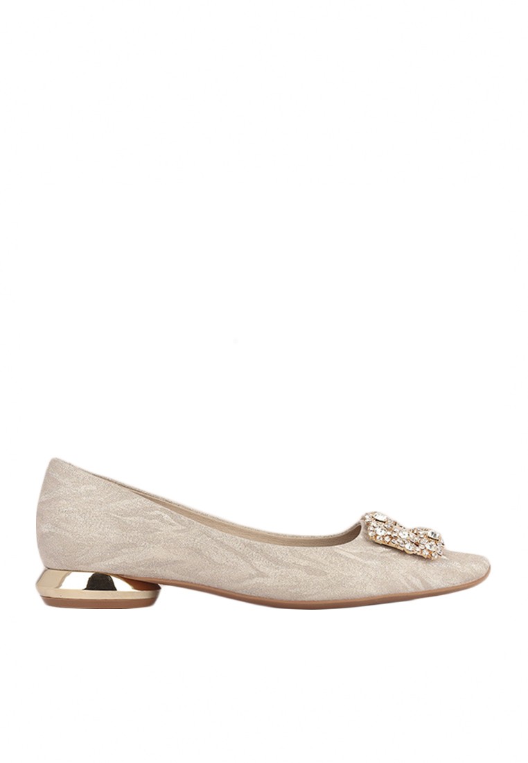 Square Rhinestone Flat Shoes XJ7318-17