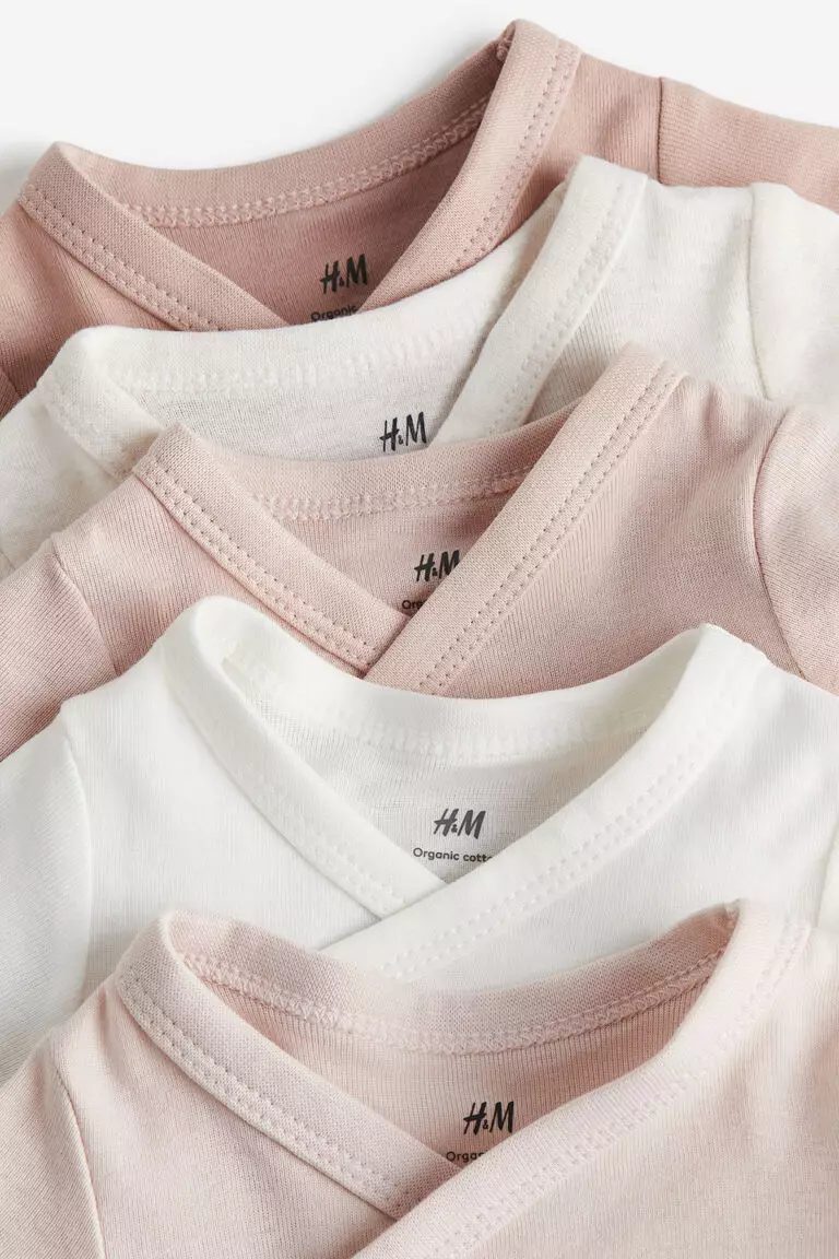 5-pack wrapover bodysuits