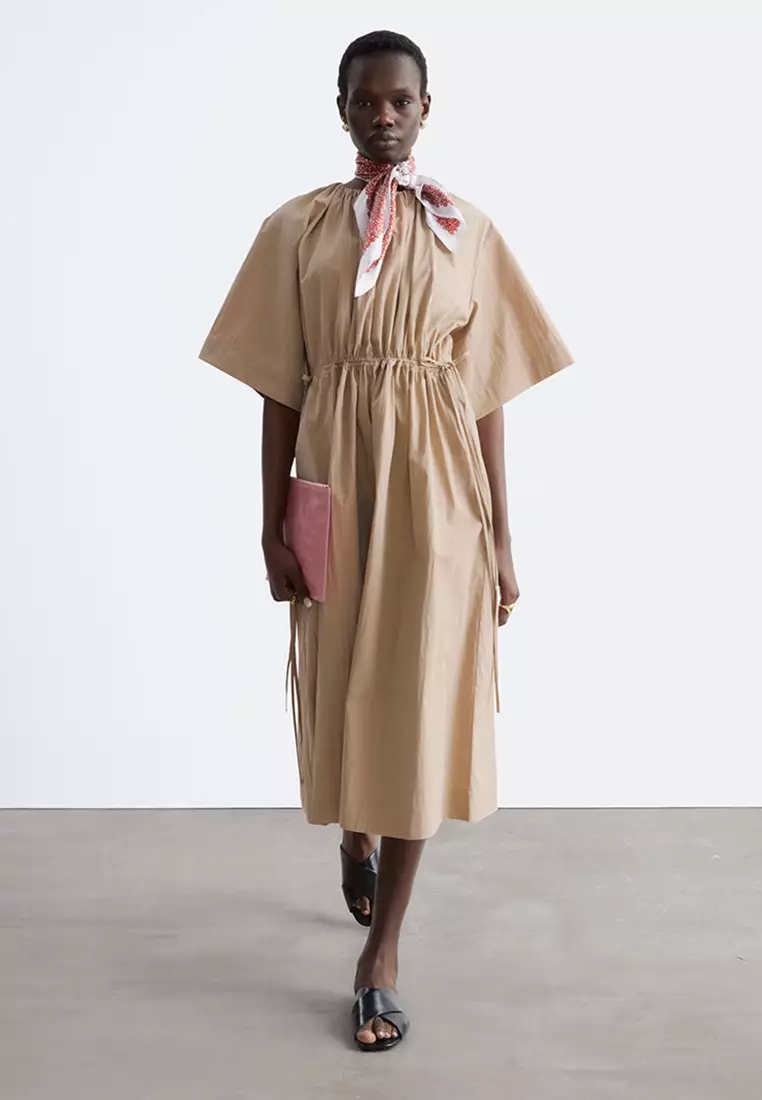 Drawstring Midi Dress