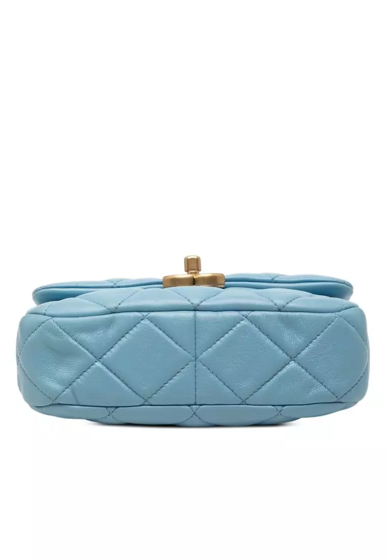 Pre-Loved Chanel Mini Quilted Lambskin Lacquered Chain Flap