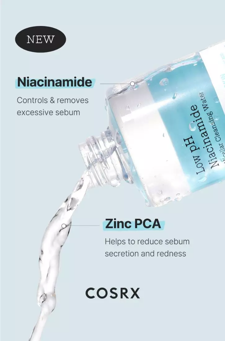 Cosrx Low pH Niacinamide Micellar Cleansing Water 400ml(Exp:2027.03.25)