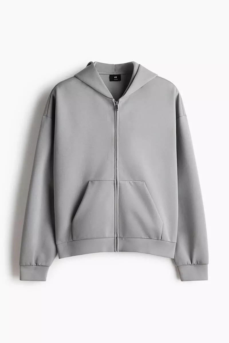 Oversized Fit Interlock Zip-through hoodie
