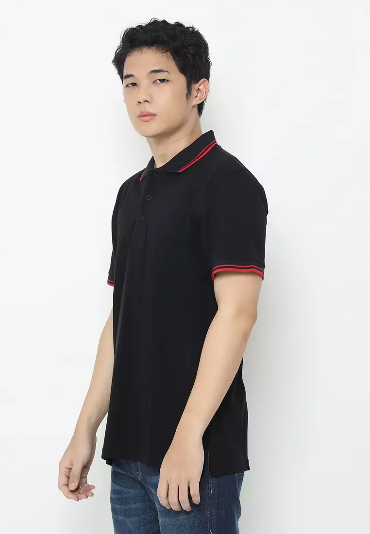 POLICE Polo Shirt Krah Stripes Pria 207200031